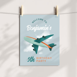 Póster Signo de bienvenida de cumpleaños para los niños e