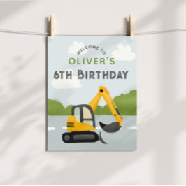 Póster Signo de bienvenida de cumpleaños para niños de la