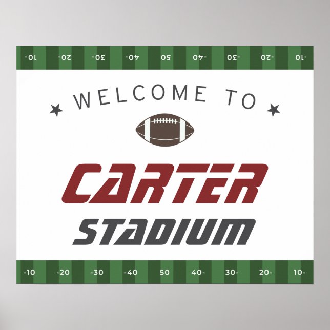 Póster Signo de bienvenida de cumpleaños rojo de la Marin (Frente)