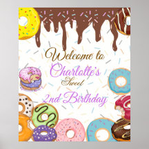 Signo de bienvenida de donut Fiesta personalizado