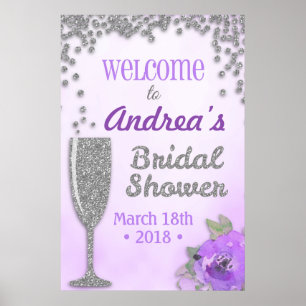 Póster Signo de bienvenida de ducha de novia brunch y bub