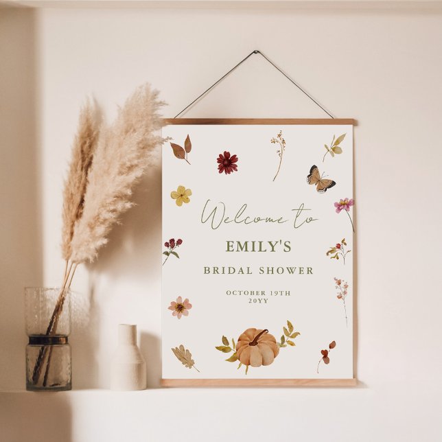Póster Signo de bienvenida de ducha de novia floral de ca (Subido por el creador)