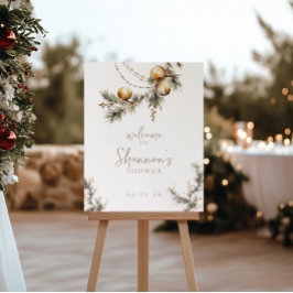 Póster Signo de bienvenida de ducha de novia | Holly y or