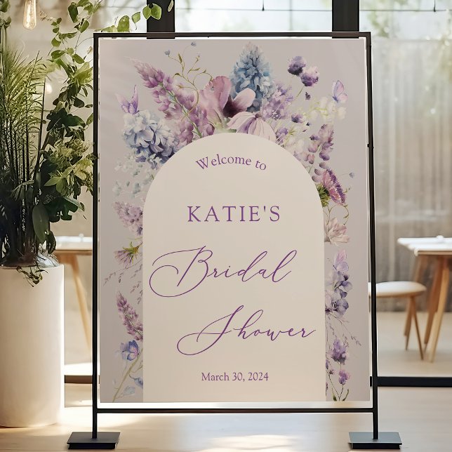 Póster Signo de bienvenida de ducha de novia Purple + Lav (Subido por el creador)