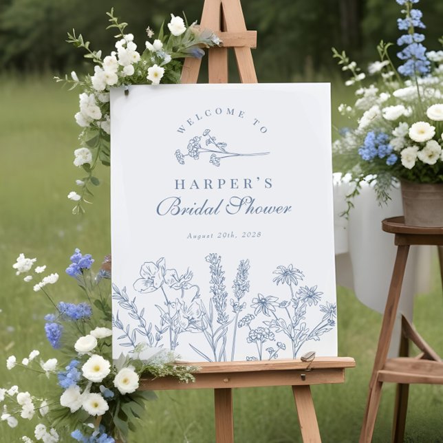 Póster Signo de bienvenida de ducha de novia Wildflower P (Subido por el creador)