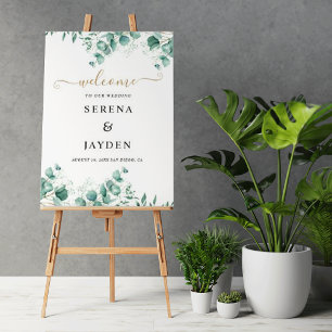 Póster Signo de bienvenida de ELegen Eucalyptus Greenery