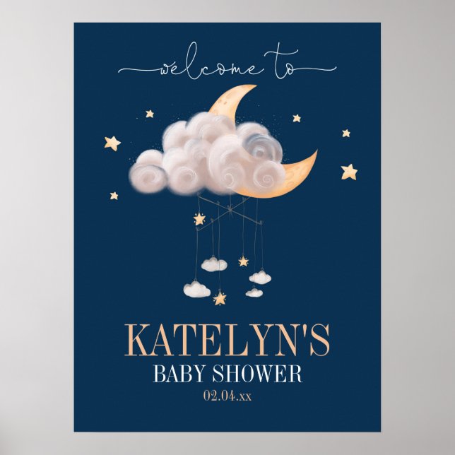 Póster Signo de bienvenida de estrella pequeña Twinkle Tw (Frente)