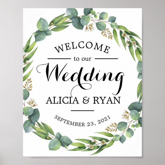 Póster Signo de bienvenida de Eucalyptus (Frente)