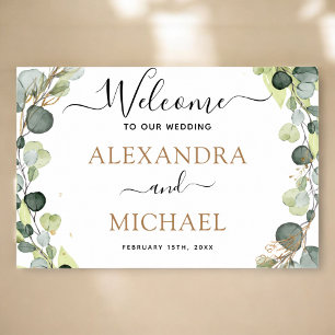 Póster Signo de bienvenida de Eucalyptus Green Relieve me
