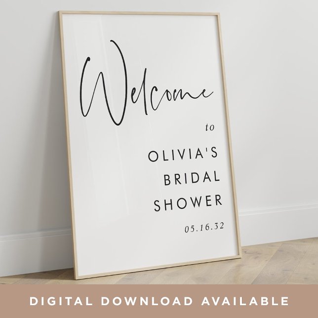 Póster Signo de bienvenida de evento de script Minimalist (Subido por el creador)