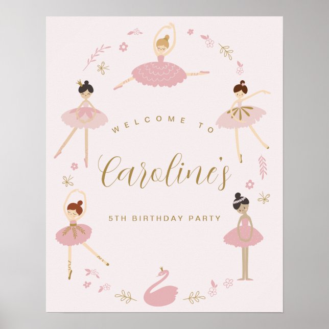 Póster Signo de bienvenida de Fiesta de ballet: Ballerina (Frente)