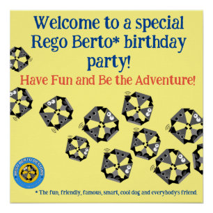 Póster Signo de bienvenida de fiesta de cumpleaños