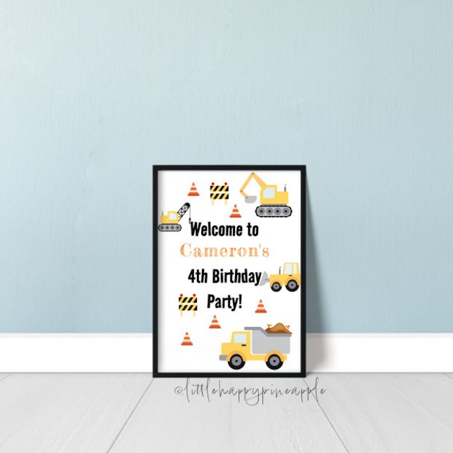Póster Signo de bienvenida de fiesta de cumpleaños de con (Subido por el creador)