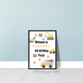 Póster Signo de bienvenida de fiesta de cumpleaños de con