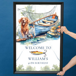 Póster Signo de bienvenida de fiesta de cumpleaños de pes