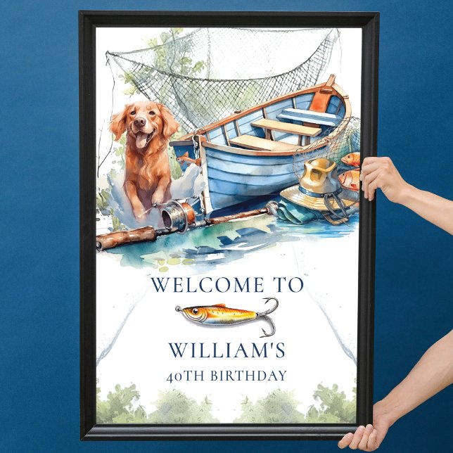 Póster Signo de bienvenida de fiesta de cumpleaños de pes (Subido por el creador)