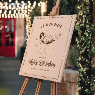 Póster Signo de bienvenida de fiesta de cumpleaños de un 