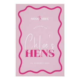 Póster Signo de bienvenida de Fiesta de Hens - Sonny