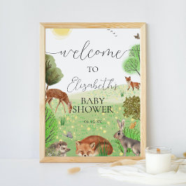 Póster Signo de bienvenida de Fiesta de los animales de l