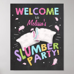 Póster Signo de bienvenida de Fiesta de madera chica de P