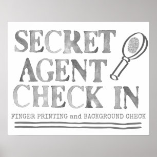 Póster Signo de bienvenida de Fiesta espía