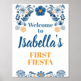 Póster Signo de bienvenida de Fiesta Floral