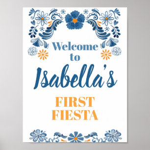 Póster Signo de bienvenida de Fiesta Floral
