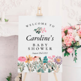 Póster Signo de bienvenida de Flor silvestre de agua