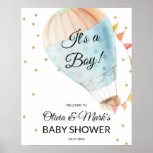 Signo de bienvenida de globo aerostático