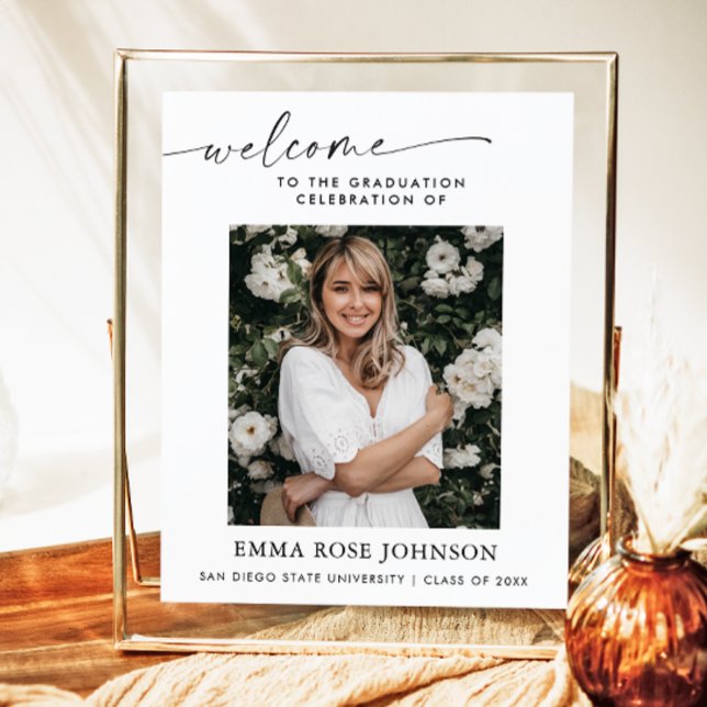 Póster Signo de bienvenida de graduación, Rótulo de tabla (Subido por el creador)