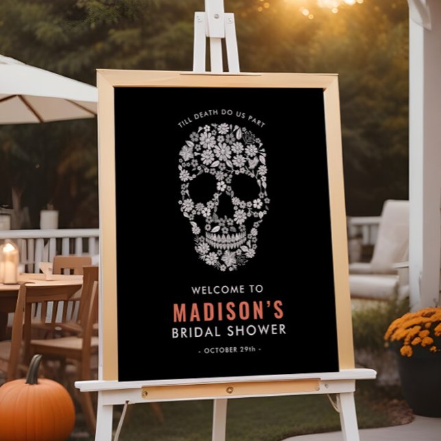 Póster Signo de bienvenida de Halloween Bridal Shower Sku (Subido por el creador)