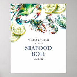 Póster Signo de bienvenida de hervir en un país bajo