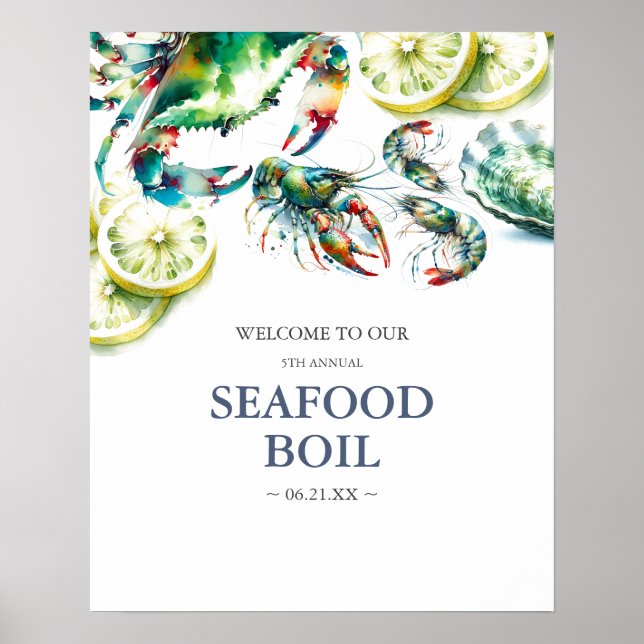 Póster Signo de bienvenida de hervir en un país bajo (Frente)