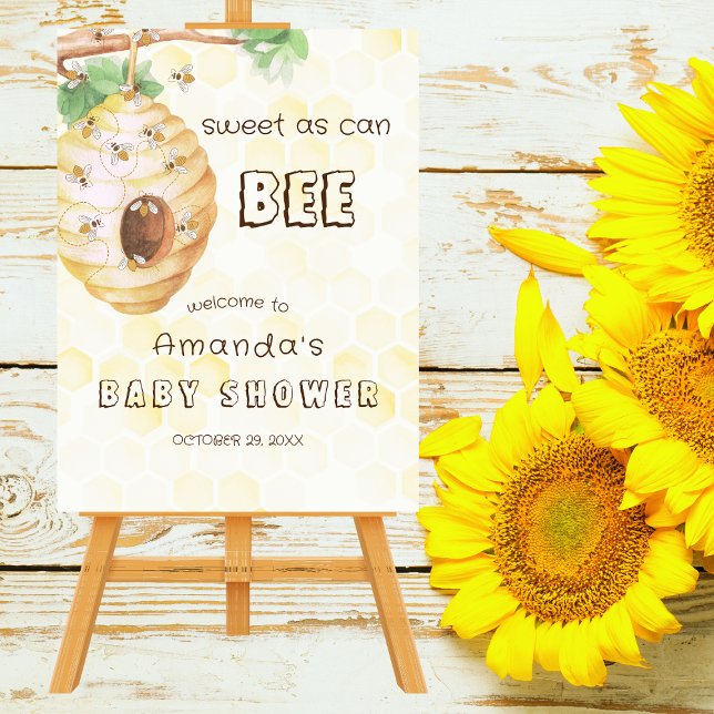 Póster Signo de bienvenida de Honey Bumble Bee Baby Showe (Subido por el creador)