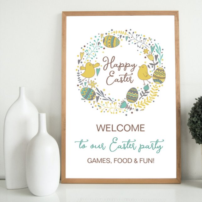 Póster Signo de bienvenida de la caza de huevos de Brunch (Subido por el creador)