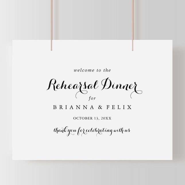 Póster Signo de bienvenida de la cena de ensayo horizonta (Subido por el creador)
