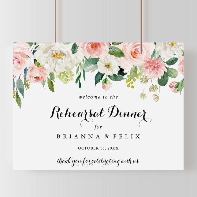 Póster Signo de bienvenida de la cena de ensayo horizonta (Subido por el creador)