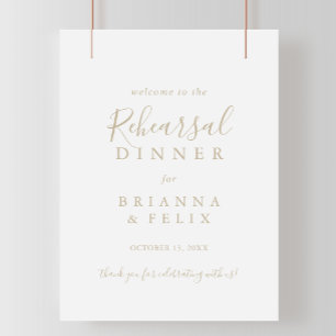 Póster Signo de bienvenida de la cena de ensayo Minimalis