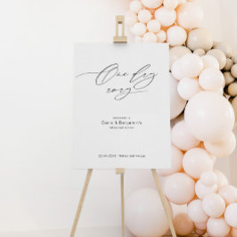 Póster Signo de bienvenida de la cena ensayada con caligr