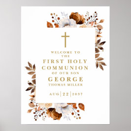 Póster Signo de bienvenida de la comunidad sagrada de la 