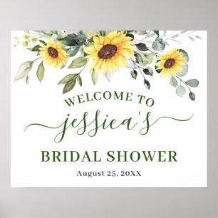 Póster Signo de bienvenida de la DUCHA BRIDAL del Eucalyp