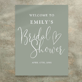 Póster Signo de bienvenida de la ducha de bienvenida Sage