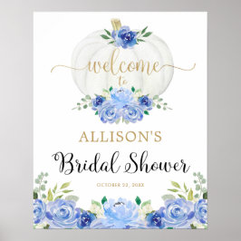 Póster Signo de bienvenida de la ducha de la novia con ca