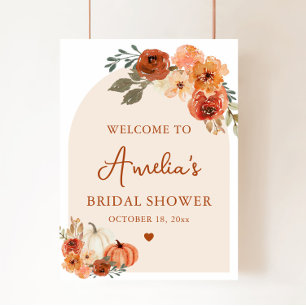 Póster Signo de bienvenida de la ducha de la novia de la 