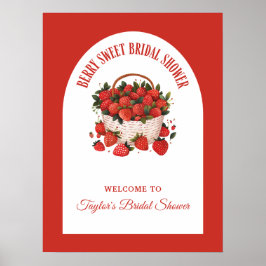 Póster Signo de bienvenida de la ducha de novia Berry Swe
