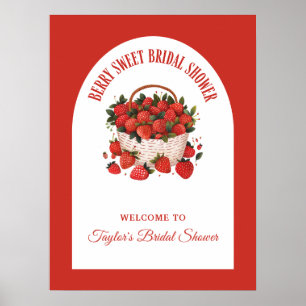 Póster Signo de bienvenida de la ducha de novia Berry Swe