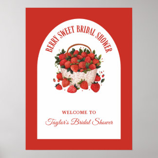 Póster Signo de bienvenida de la ducha de novia Berry Swe