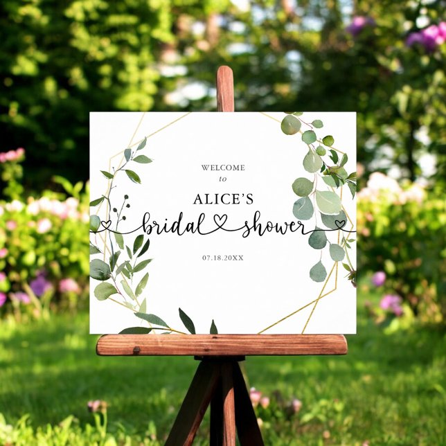 Póster Signo de bienvenida de la ducha de novia Boho Gree (Subido por el creador)