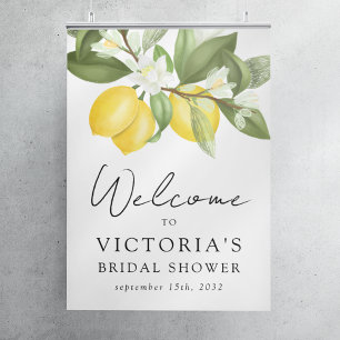 Póster Signo de bienvenida de la ducha de novia Citrus Le