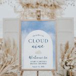 Póster Signo de bienvenida de la ducha de novia en la nub<br><div class="desc">Signo de bienvenida de la ducha de novia en la nube 9</div>